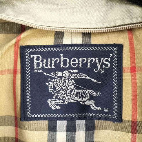 バーバリーズ BURBERRYS 70-80s 裏地ノバチェック 比翼 ステンカラーコート メンズ